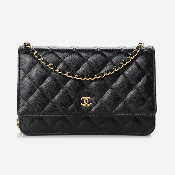 product image of black caviar chanel wallet on chain woc FASHIONPHILE