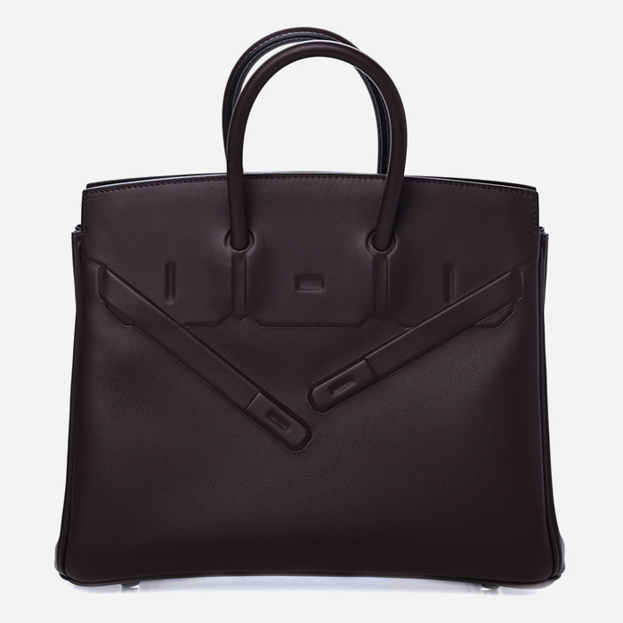 product image of HERMES Swift Birkin Shadow 25 Rouge Sellier FASHIONPHILE