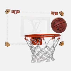 Product image of LOUIS VUITTON X NBA Plexiglas Monogram Basketball Hoop and Mini Basketball Transparent Gold Orange FASHIONPHILE