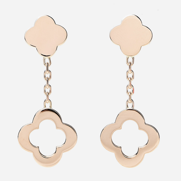 product image of gold Byzantine Alhambra earrings from Van Cleef and Arpels available at FASHIONPHILE
