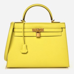Hermes Kelly Sellier Lime FASHIONPHILE